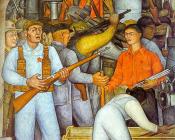 迭戈里维拉 - The Arsenal- Frida Kahlo Distributes Arms